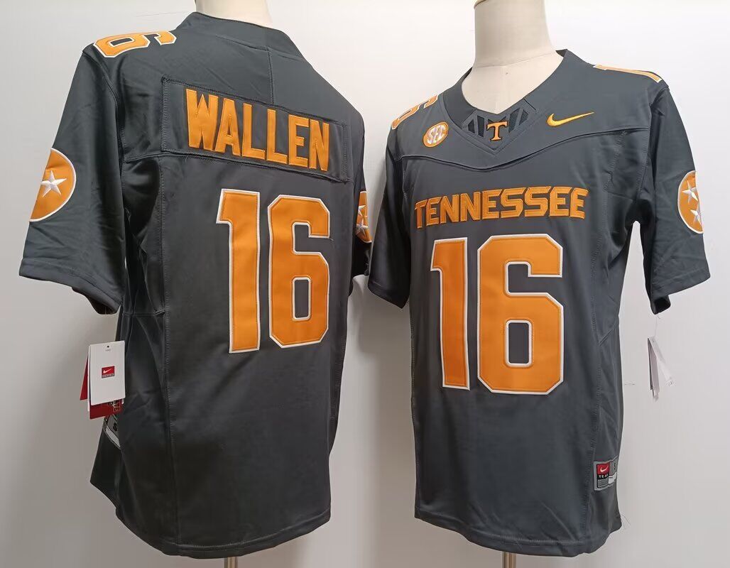 Men Ohio State Buckeyes 16 Wallen blue 2024 NCAA Nike jersey